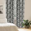 Ambesonne Botanical Curtains, Vintage Floral Pattern with Detailed Exotic Leaves from Different Trees, Window Treatments 2 Panel Set for Living Room Bedroom, Pair of – 28″ x 84″, Green and Ivory(Coconut Grey)