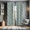 Ambesonne Botanical Curtains, Vintage Floral Pattern with Detailed Exotic Leaves from Different Trees, Window Treatments 2 Panel Set for Living Room Bedroom, Pair of – 28″ x 84″, Green and Ivory(Seafoam Brown)