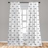 Ambesonne Botanical Curtains, Vintage Floral Pattern with Detailed Exotic Leaves from Different Trees, Window Treatments 2 Panel Set for Living Room Bedroom, Pair of – 28″ x 84″, Green and Ivory(Dimgray White)