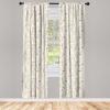 Ambesonne Botanical Curtains, Vintage Floral Pattern with Detailed Exotic Leaves from Different Trees, Window Treatments 2 Panel Set for Living Room Bedroom, Pair of – 28″ x 84″, Green and Ivory(Multi Color)