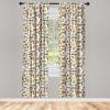 Ambesonne Botanical Curtains, Vintage Floral Pattern with Detailed Exotic Leaves from Different Trees, Window Treatments 2 Panel Set for Living Room Bedroom, Pair of – 28″ x 84″, Green and Ivory(Green Yellow Orange)