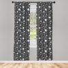 Ambesonne Botanical Curtains, Vintage Floral Pattern with Detailed Exotic Leaves from Different Trees, Window Treatments 2 Panel Set for Living Room Bedroom, Pair of – 28″ x 84″, Green and Ivory(Charcoal Grey White)