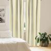 Ambesonne Botanical Curtains, Vintage Floral Pattern with Detailed Exotic Leaves from Different Trees, Window Treatments 2 Panel Set for Living Room Bedroom, Pair of – 28″ x 84″, Green and Ivory(Pale Yellow Champagne)