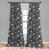 Ambesonne Botanical Curtains, Vintage Floral Pattern with Detailed Exotic Leaves from Different Trees, Window Treatments 2 Panel Set for Living Room Bedroom, Pair of – 28″ x 84″, Green and Ivory(Charcoal Grey White)