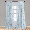 Ambesonne Botanical Curtains, Vintage Floral Pattern with Detailed Exotic Leaves from Different Trees, Window Treatments 2 Panel Set for Living Room Bedroom, Pair of – 28″ x 84″, Green and Ivory(Indigo Purple)