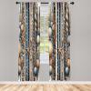 Ambesonne Botanical Curtains, Vintage Floral Pattern with Detailed Exotic Leaves from Different Trees, Window Treatments 2 Panel Set for Living Room Bedroom, Pair of – 28″ x 84″, Green and Ivory(Sea Blue Pale Salmon)