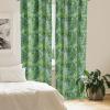 Ambesonne Botanical Curtains, Vintage Floral Pattern with Detailed Exotic Leaves from Different Trees, Window Treatments 2 Panel Set for Living Room Bedroom, Pair of – 28″ x 84″, Green and Ivory(Green)
