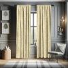 Ambesonne Botanical Curtains, Vintage Floral Pattern with Detailed Exotic Leaves from Different Trees, Window Treatments 2 Panel Set for Living Room Bedroom, Pair of – 28″ x 84″, Green and Ivory(White Yellow)
