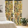 Ambesonne Botanical Curtains, Vintage Floral Pattern with Detailed Exotic Leaves from Different Trees, Window Treatments 2 Panel Set for Living Room Bedroom, Pair of – 28″ x 84″, Green and Ivory(Khaki Pale Rust Amber)