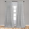 Ambesonne Botanical Curtains, Vintage Floral Pattern with Detailed Exotic Leaves from Different Trees, Window Treatments 2 Panel Set for Living Room Bedroom, Pair of – 28″ x 84″, Green and Ivory(White Charcoal)