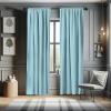 Ambesonne Botanical Curtains, Vintage Floral Pattern with Detailed Exotic Leaves from Different Trees, Window Treatments 2 Panel Set for Living Room Bedroom, Pair of – 28″ x 84″, Green and Ivory(Blue White)