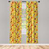 Ambesonne Botanical Curtains, Vintage Floral Pattern with Detailed Exotic Leaves from Different Trees, Window Treatments 2 Panel Set for Living Room Bedroom, Pair of – 28″ x 84″, Green and Ivory(Yellow Vermilion)