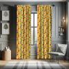 Ambesonne Botanical Curtains, Vintage Floral Pattern with Detailed Exotic Leaves from Different Trees, Window Treatments 2 Panel Set for Living Room Bedroom, Pair of – 28″ x 84″, Green and Ivory(Yellow Vermilion)