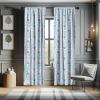 Ambesonne Botanical Curtains, Vintage Floral Pattern with Detailed Exotic Leaves from Different Trees, Window Treatments 2 Panel Set for Living Room Bedroom, Pair of – 28″ x 84″, Green and Ivory(Indigo Purple)