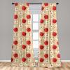 Ambesonne Botanical Curtains, Vintage Floral Pattern with Detailed Exotic Leaves from Different Trees, Window Treatments 2 Panel Set for Living Room Bedroom, Pair of – 28″ x 84″, Green and Ivory(Beige Cream)