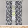 Ambesonne Botanical Curtains, Vintage Floral Pattern with Detailed Exotic Leaves from Different Trees, Window Treatments 2 Panel Set for Living Room Bedroom, Pair of – 28″ x 84″, Green and Ivory(Coconut Grey)