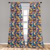 Ambesonne Botanical Curtains, Vintage Floral Pattern with Detailed Exotic Leaves from Different Trees, Window Treatments 2 Panel Set for Living Room Bedroom, Pair of – 28″ x 84″, Green and Ivory(Blue Brown)