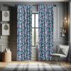 Ambesonne Botanical Curtains, Vintage Floral Pattern with Detailed Exotic Leaves from Different Trees, Window Treatments 2 Panel Set for Living Room Bedroom, Pair of – 28″ x 84″, Green and Ivory(Magenta Blue)