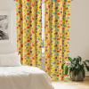 Ambesonne Botanical Curtains, Vintage Floral Pattern with Detailed Exotic Leaves from Different Trees, Window Treatments 2 Panel Set for Living Room Bedroom, Pair of – 28″ x 84″, Green and Ivory(Yellow Vermilion)