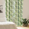 Ambesonne Botanical Curtains, Vintage Floral Pattern with Detailed Exotic Leaves from Different Trees, Window Treatments 2 Panel Set for Living Room Bedroom, Pair of – 28″ x 84″, Green and Ivory(Green Ecru)