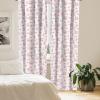 Ambesonne Botanical Curtains, Vintage Floral Pattern with Detailed Exotic Leaves from Different Trees, Window Treatments 2 Panel Set for Living Room Bedroom, Pair of – 28″ x 84″, Green and Ivory(Pink Green)