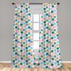 Ambesonne Botanical Curtains, Vintage Floral Pattern with Detailed Exotic Leaves from Different Trees, Window Treatments 2 Panel Set for Living Room Bedroom, Pair of – 28″ x 84″, Green and Ivory(Green Pink)