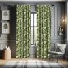 Ambesonne Botanical Curtains, Watercolor Fall Branches and Geometric Mid Century Modern Autumnal Art, Window Treatments 2 Panel Set for Living Room Bedroom, Pair of – 28″ x 84″, Forest Green Rust Tan(Green Pine)