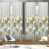 Ambesonne Botanical Curtains, Watercolor Fall Branches and Geometric Mid Century Modern Autumnal Art, Window Treatments 2 Panel Set for Living Room Bedroom, Pair of – 28″ x 84″, Forest Green Rust Tan(Pale Mustard and Grey Teal)