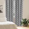 Ambesonne Botanical Curtains, Watercolor Fall Branches and Geometric Mid Century Modern Autumnal Art, Window Treatments 2 Panel Set for Living Room Bedroom, Pair of – 28″ x 84″, Forest Green Rust Tan(Grey Black)