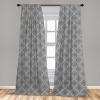 Ambesonne Botanical Curtains, Watercolor Fall Branches and Geometric Mid Century Modern Autumnal Art, Window Treatments 2 Panel Set for Living Room Bedroom, Pair of – 28″ x 84″, Forest Green Rust Tan(Grey Black)
