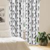 Ambesonne Botanical Curtains, Watercolor Fall Branches and Geometric Mid Century Modern Autumnal Art, Window Treatments 2 Panel Set for Living Room Bedroom, Pair of – 28″ x 84″, Forest Green Rust Tan(White and Grey)
