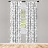 Ambesonne Botanical Curtains, Watercolor Fall Branches and Geometric Mid Century Modern Autumnal Art, Window Treatments 2 Panel Set for Living Room Bedroom, Pair of – 28″ x 84″, Forest Green Rust Tan(Black and White)