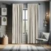 Ambesonne Botanical Curtains, Watercolor Fall Branches and Geometric Mid Century Modern Autumnal Art, Window Treatments 2 Panel Set for Living Room Bedroom, Pair of – 28″ x 84″, Forest Green Rust Tan(Tan Green)