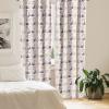 Ambesonne Botanical Curtains, Watercolor Fall Branches and Geometric Mid Century Modern Autumnal Art, Window Treatments 2 Panel Set for Living Room Bedroom, Pair of – 28″ x 84″, Forest Green Rust Tan(Indigo Champagne)
