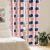 Ambesonne Botanical Curtains, Watercolor Fall Branches and Geometric Mid Century Modern Autumnal Art, Window Treatments 2 Panel Set for Living Room Bedroom, Pair of – 28″ x 84″, Forest Green Rust Tan(Blue and Pink)