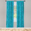 Ambesonne Botanical Curtains, Watercolor Fall Branches and Geometric Mid Century Modern Autumnal Art, Window Treatments 2 Panel Set for Living Room Bedroom, Pair of – 28″ x 84″, Forest Green Rust Tan(Seafoam Blue)