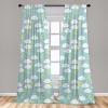 Ambesonne Botanical Curtains, Watercolor Fall Branches and Geometric Mid Century Modern Autumnal Art, Window Treatments 2 Panel Set for Living Room Bedroom, Pair of – 28″ x 84″, Forest Green Rust Tan(Teal Blue)