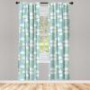Ambesonne Botanical Curtains, Watercolor Fall Branches and Geometric Mid Century Modern Autumnal Art, Window Treatments 2 Panel Set for Living Room Bedroom, Pair of – 28″ x 84″, Forest Green Rust Tan(Teal Blue)