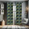 Ambesonne Botanical Curtains, Watercolor Fall Branches and Geometric Mid Century Modern Autumnal Art, Window Treatments 2 Panel Set for Living Room Bedroom, Pair of – 28″ x 84″, Forest Green Rust Tan(Turquoise Yellow)