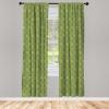 Ambesonne Botanical Curtains, Watercolor Fall Branches and Geometric Mid Century Modern Autumnal Art, Window Treatments 2 Panel Set for Living Room Bedroom, Pair of – 28″ x 84″, Forest Green Rust Tan(Olive Green)