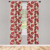 Ambesonne Botanical Curtains, Watercolor Fall Branches and Geometric Mid Century Modern Autumnal Art, Window Treatments 2 Panel Set for Living Room Bedroom, Pair of – 28″ x 84″, Forest Green Rust Tan(Mint Green)