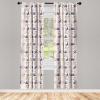 Ambesonne Botanical Curtains, Watercolor Fall Branches and Geometric Mid Century Modern Autumnal Art, Window Treatments 2 Panel Set for Living Room Bedroom, Pair of – 28″ x 84″, Forest Green Rust Tan(Indigo Champagne)