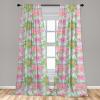 Ambesonne Botanical Curtains, Watercolor Fall Branches and Geometric Mid Century Modern Autumnal Art, Window Treatments 2 Panel Set for Living Room Bedroom, Pair of – 28″ x 84″, Forest Green Rust Tan(Fern Green)