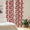 Ambesonne Botanical Curtains, Watercolor Fall Branches and Geometric Mid Century Modern Autumnal Art, Window Treatments 2 Panel Set for Living Room Bedroom, Pair of – 28″ x 84″, Forest Green Rust Tan(Mint Green)