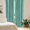 Ambesonne Botanical Curtains, Watercolor Fall Branches and Geometric Mid Century Modern Autumnal Art, Window Treatments 2 Panel Set for Living Room Bedroom, Pair of – 28″ x 84″, Forest Green Rust Tan(Turquoise)