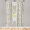 Ambesonne Botanical Curtains, Watercolor Fall Branches and Geometric Mid Century Modern Autumnal Art, Window Treatments 2 Panel Set for Living Room Bedroom, Pair of – 28″ x 84″, Forest Green Rust Tan(Green Ruby)