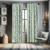 Ambesonne Botanical Curtains, Watercolor Fall Branches and Geometric Mid Century Modern Autumnal Art, Window Treatments 2 Panel Set for Living Room Bedroom, Pair of – 28″ x 84″, Forest Green Rust Tan(Green)