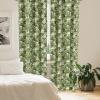 Ambesonne Botanical Curtains, Watercolor Fall Branches and Geometric Mid Century Modern Autumnal Art, Window Treatments 2 Panel Set for Living Room Bedroom, Pair of – 28″ x 84″, Forest Green Rust Tan(Green Pine)