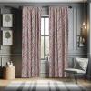 Ambesonne Botanical Curtains, Watercolor Fall Branches and Geometric Mid Century Modern Autumnal Art, Window Treatments 2 Panel Set for Living Room Bedroom, Pair of – 28″ x 84″, Forest Green Rust Tan(Purple Teal)