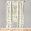Ambesonne Botanical Curtains, Watercolor Fall Branches and Geometric Mid Century Modern Autumnal Art, Window Treatments 2 Panel Set for Living Room Bedroom, Pair of – 28″ x 84″, Forest Green Rust Tan(Earth Yellow)